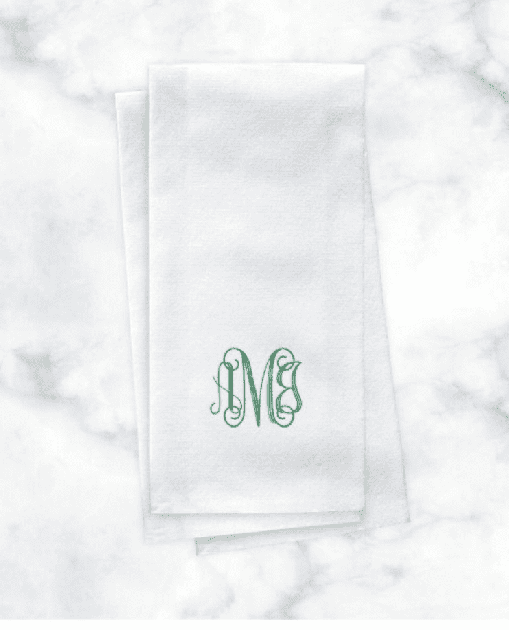 Monogramed towels
