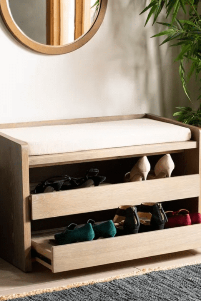 bench with drawers for shoes